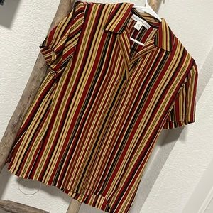 Josephine chaus striped silk shirt, size 6